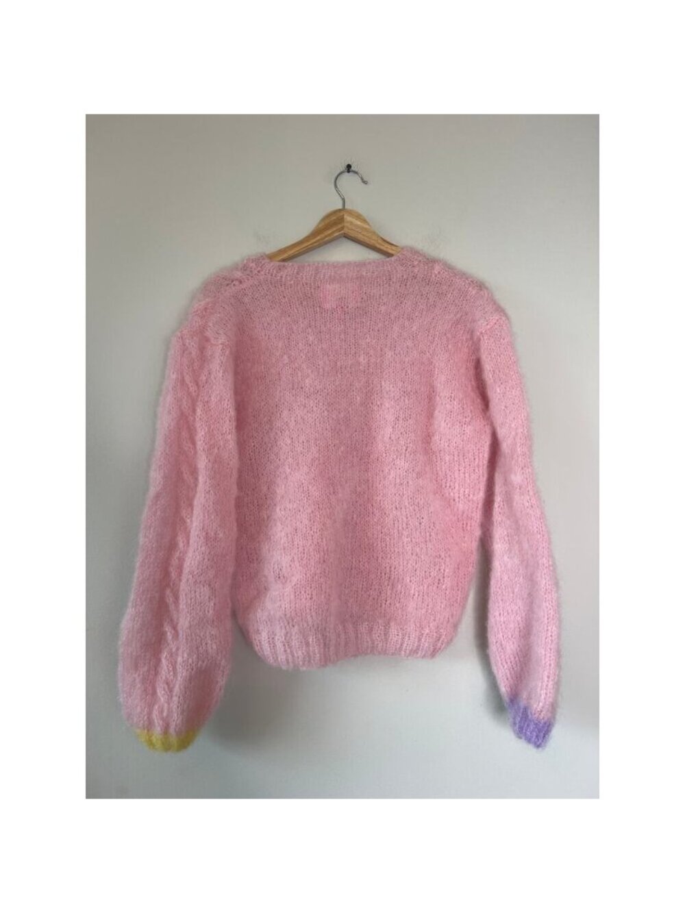 NEW Rose Carmine Handmade Knit My Beautiful Sweater Torsades Pink Size: 1 - Picture 6 of 7